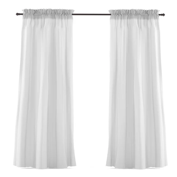 White grey curtain isolated — Stock Photo, Image