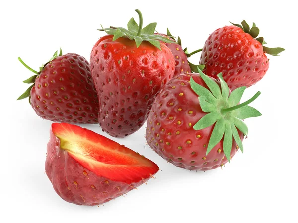 Fresh strawberries isolated — Stock Photo, Image