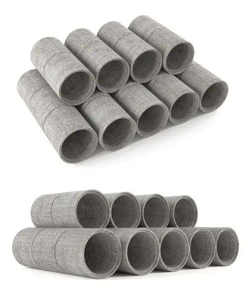 Industrial concrete pipes. Tubes — Stock Photo, Image