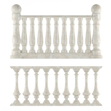 Classic balustrade isolated clipart