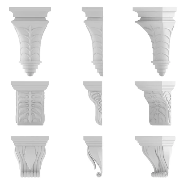 Coluna clássica. Elementos ornamentais — Fotografia de Stock