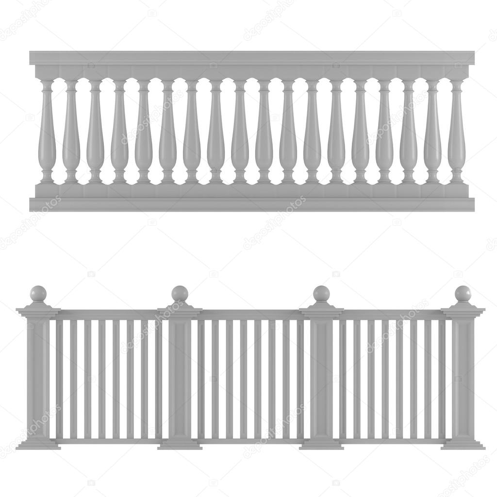 Classic balustrade isolated
