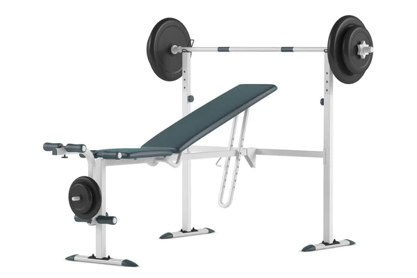 Izole barbell bench — Stok fotoğraf