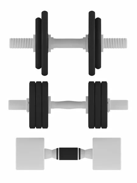 Dumbbells fitness isolado — Fotografia de Stock