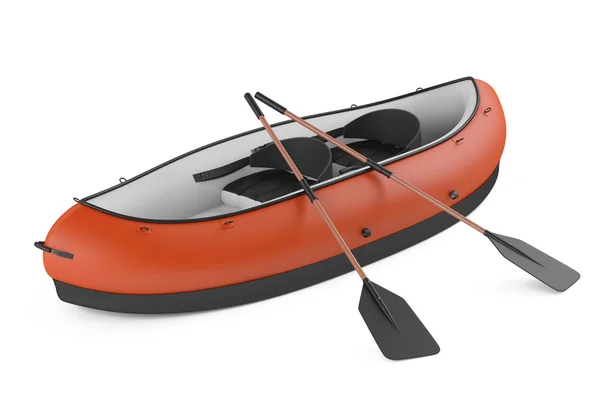 Inflatable kayak canoe isolated — Stock Photo, Image