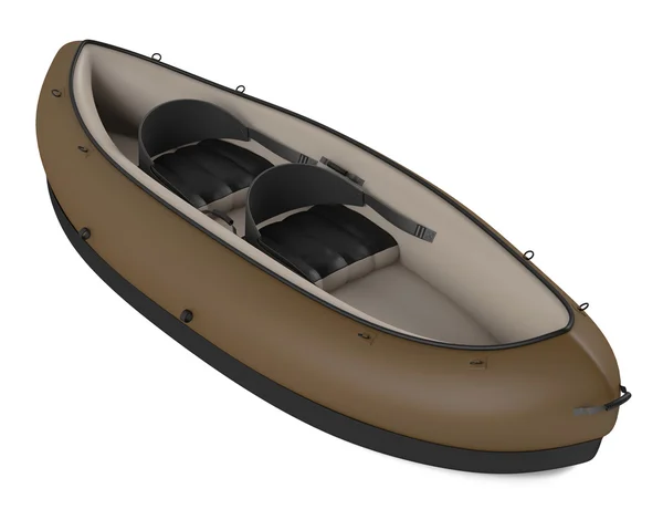 孤立的充气皮划艇独木舟 — 图库照片