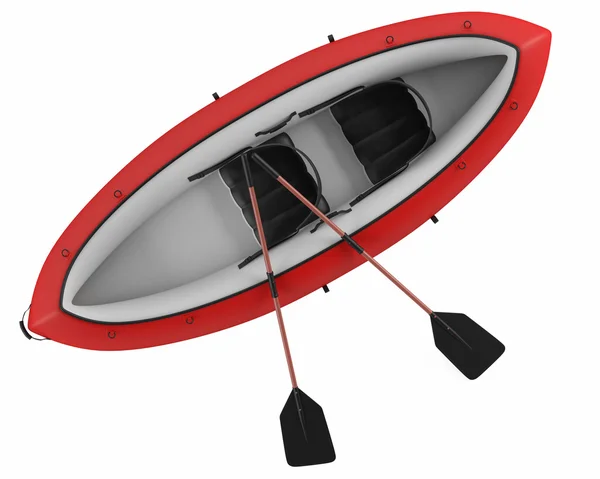 Inflatable kayak canoe isolated — Stock Photo, Image