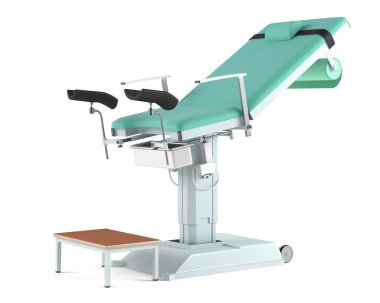 Medical gynecological chair isolated clipart