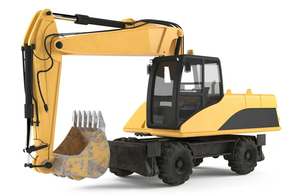 Wheel excavator isolated — Stock Photo, Image