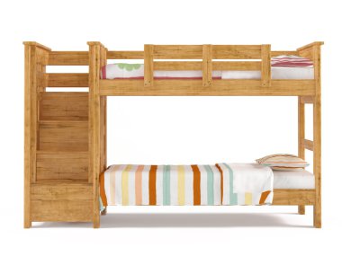 Bunk bed isolated clipart