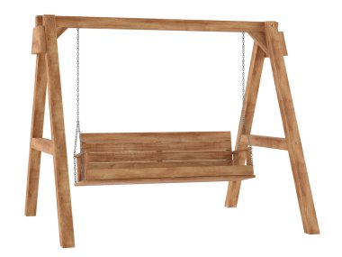 ahşap salıncak izole