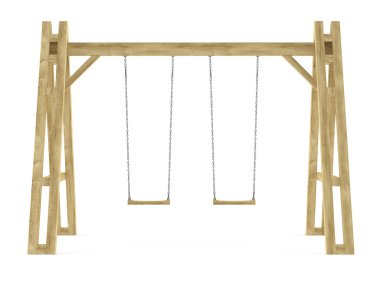 ahşap salıncak izole