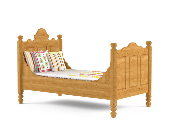 Kids child bed isolated