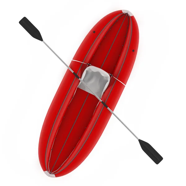 Inflatable kayak canoe isolated — Stock Photo, Image