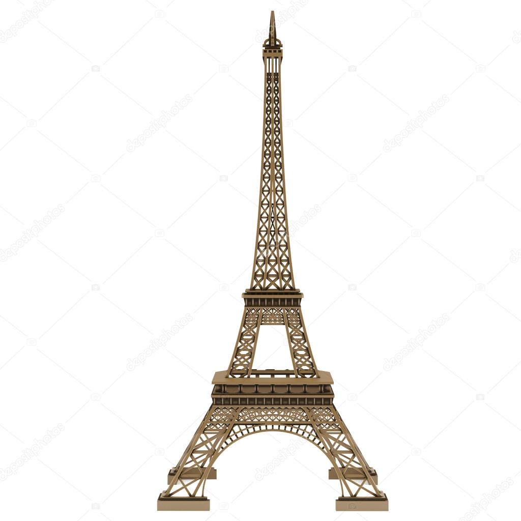 Eiffel tower isolated