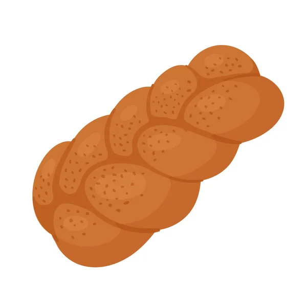 Produto de sobremesa de pão, produção de alimentos de padaria, pão trançado com redemoinho doce com crosta — Vetor de Stock