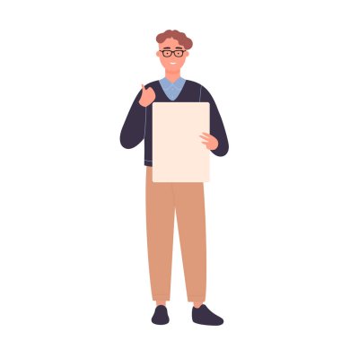 Başparmağı havada ve ödül sertifikalı mutlu genç çocuk.