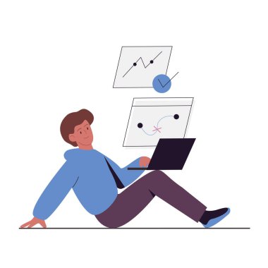 Profesyonel uzman doğru iş çözümünü analiz ediyor