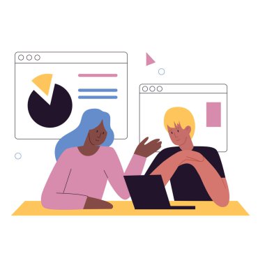 Veri istatistiklerini analiz eden mali iş uzmanları