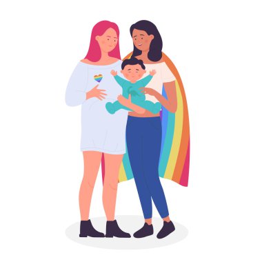 Lgbt ailesi evlatlık küçük bir çocuğu kucağına aldı