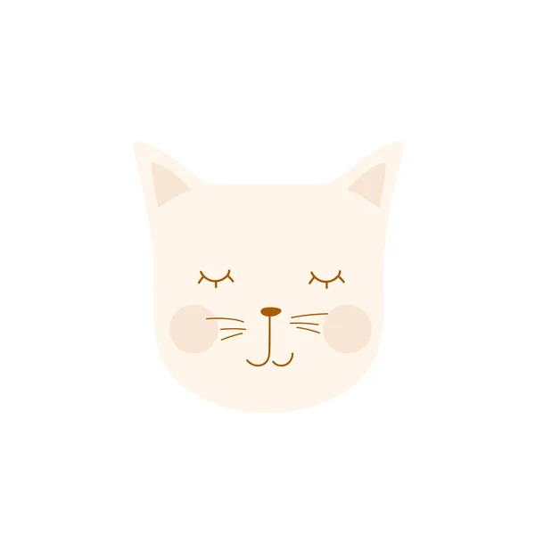 Almohada suave para gatos bebé dormida — Vector de stock