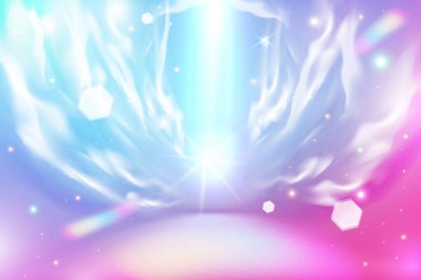 Enerji plazması ile moda ürünü tasarımı için mavi ve mor soyut arkaplan