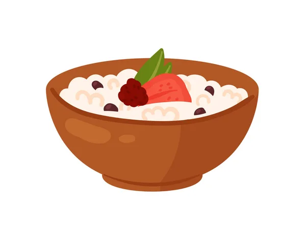 Breakfast cereals bowl — Stok Vektör