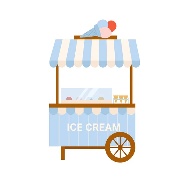 Circus arena with ice cream cart — Stockvektor
