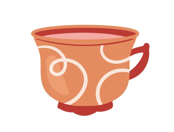 Fancy vintange tea cup — Vetor de Stock