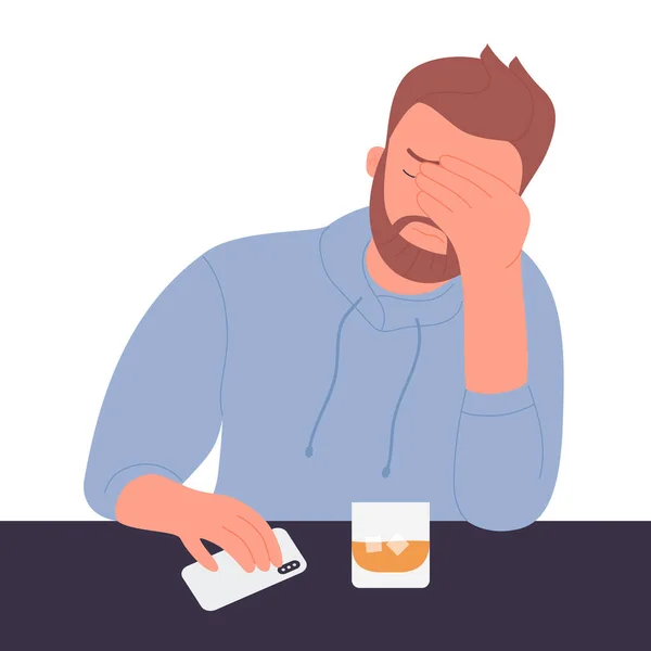 Upset disappointed man — Stock Vector