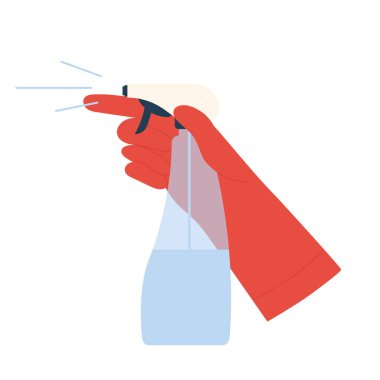 Eldivende temizlik spreyi var.