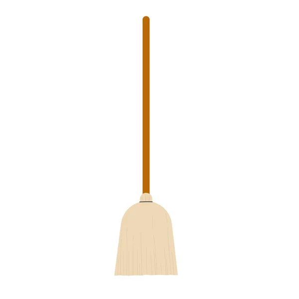 Housework sweeping broom — Stok Vektör
