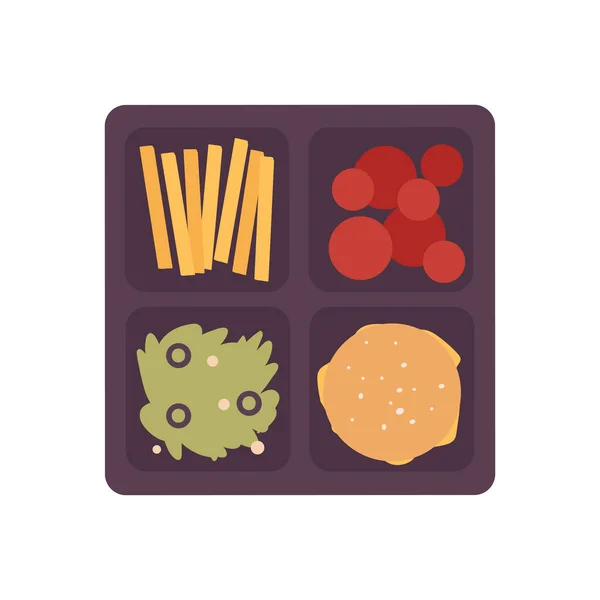 Lunchtjänster Online Matbeställning Hem Måltid Catering Vektor Illustration — Stock vektor