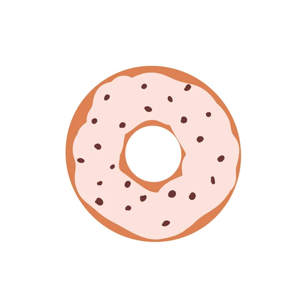 Delicioso Servicio Entrega Donuts Pastelería Productos Panadería Envío Vector Ilustración — Vector de stock