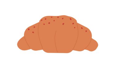 Ay çöreği teslimat servisi. Fırın ürünleri siparişi, hızlı nakliye vektörü illüstrasyonu