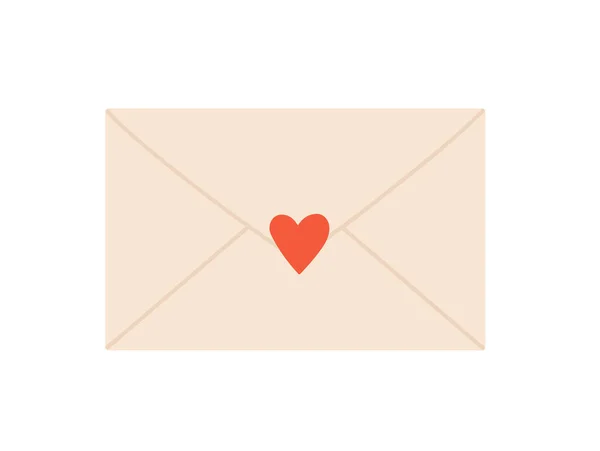 Envelope Valentine Day Romantic Message Celebrating Love Vector Illustration —  Vetores de Stock