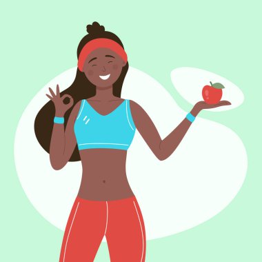 Zero calories food and healthy veggie nutrition. Low carbs products for good fitness shape flat vector illustration