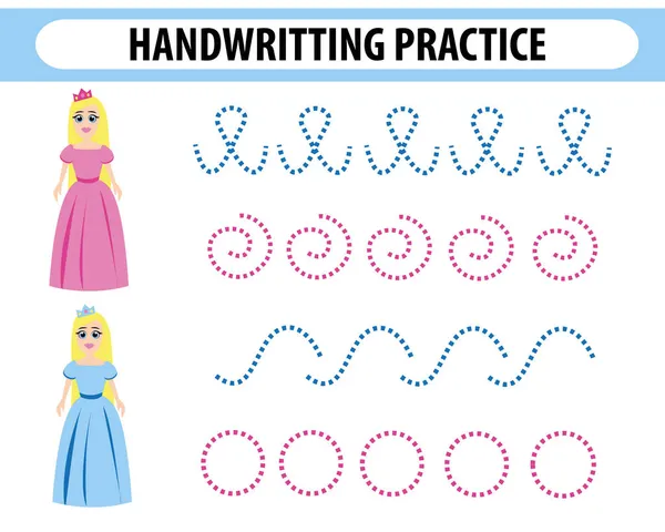 Handwriting practice sheet. Educational children game, printable worksheet  for kids. Preschool activity, worksheet for printing, learning to write.  Practicing fine motor skills. Trace the lines.Vector 10005421 Vector Art at  Vecteezy