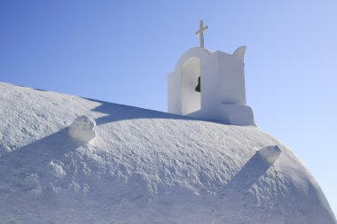 Ege Denizi'ndeki Kiklad volkanik Adası santorini.