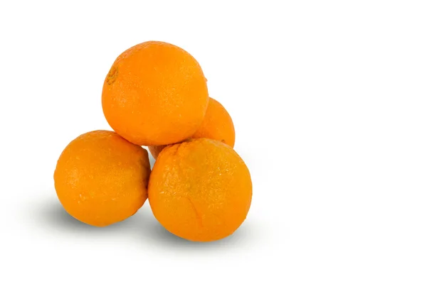 Fresh juicy ripe oranges on white background — Stock Photo, Image