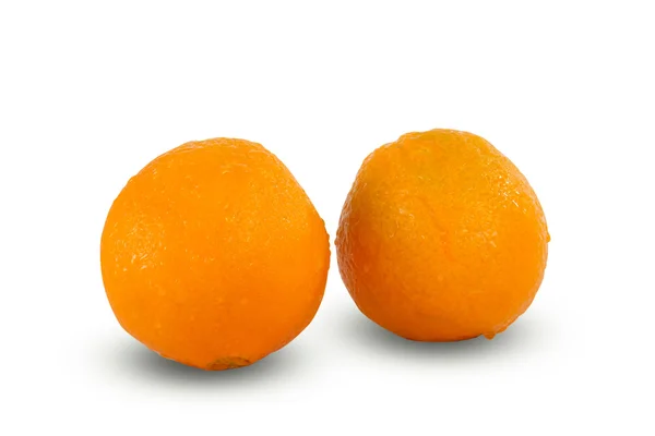 Friss lédús érett narancs-fehér háttér — Stock Fotó