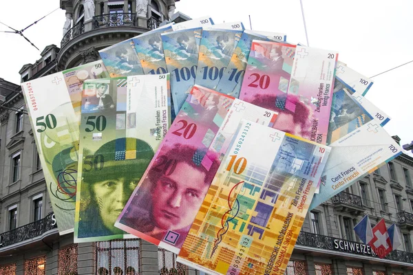 Swiss bank notes — Stock Photo, Image