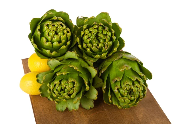 Artichokes on isolated on white background — Stock Photo, Image