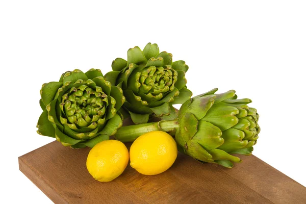 Artichokes on isolated on white background — Stock Photo, Image