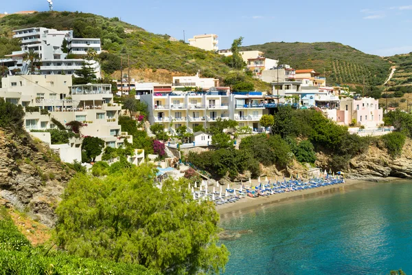 Panoramiczny widok na plażę w bali, Kreta. — Zdjęcie stockowe