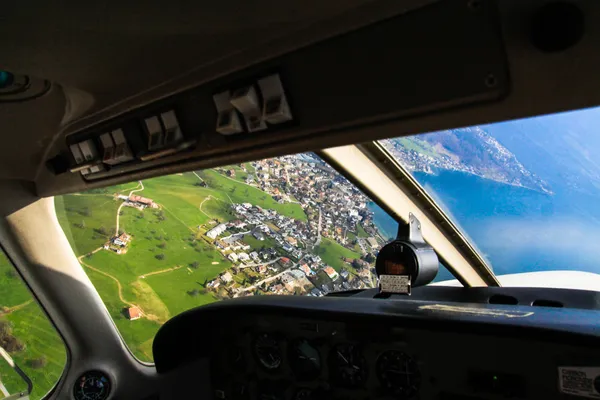 Antenn över Luzern region landskap — Stockfoto