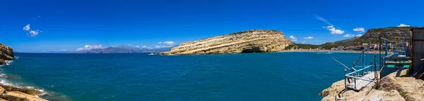 Vista panorámica del horizonte de Matala sur de Creta —  Fotos de Stock