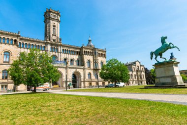 Hannover Almanya, 16 Haziran 2021. Leipniz Üniversitesi ana binası.