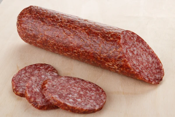 Kawałki salami — Zdjęcie stockowe