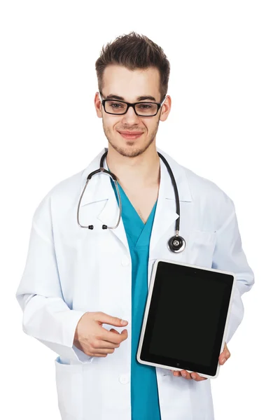 디지털 태블릿을 들고 있는 의사 — 스톡 사진
